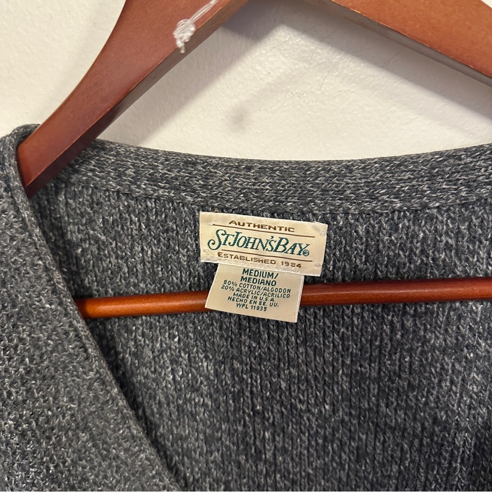 Vintage Grey Cotton Cardigan - Picture 4 of 8